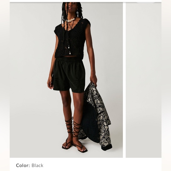 Free People Preppy Poplin Pull On shorts NWT - Picture 5 of 8